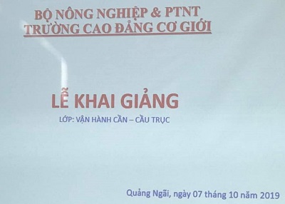 KHAI GIẢNG LỚP VẬN HÀNH CẦN CẦU TRỤC TẠI CÔNG TY HÒA PHÁT DUNG QUẤT