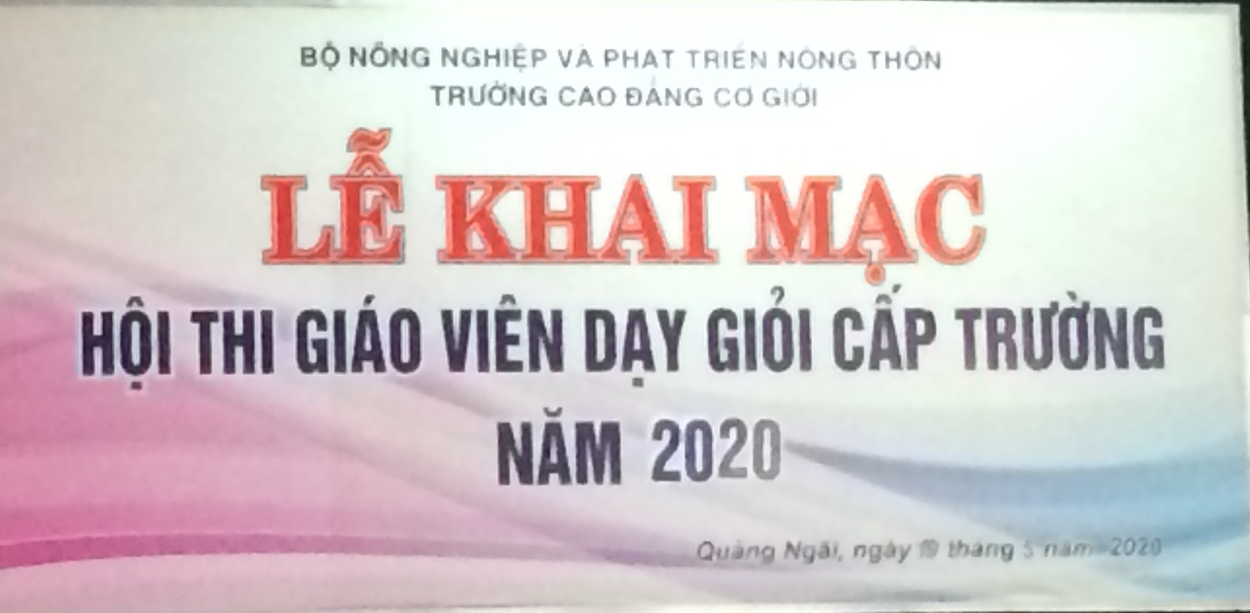Lễ khai mạc hội thi giáo viên dạy giỏi cấp trường 2020